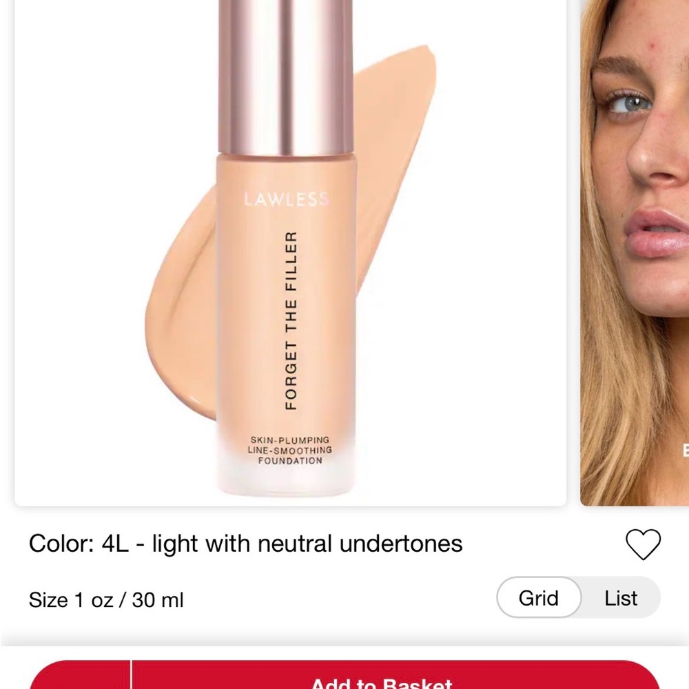 LAWLESS Forget the Filler Foundation in 4L